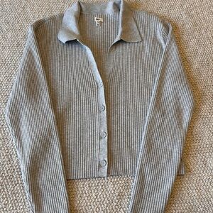 NWT Aerie Gotta Jet! Ribbed Polo Sweater